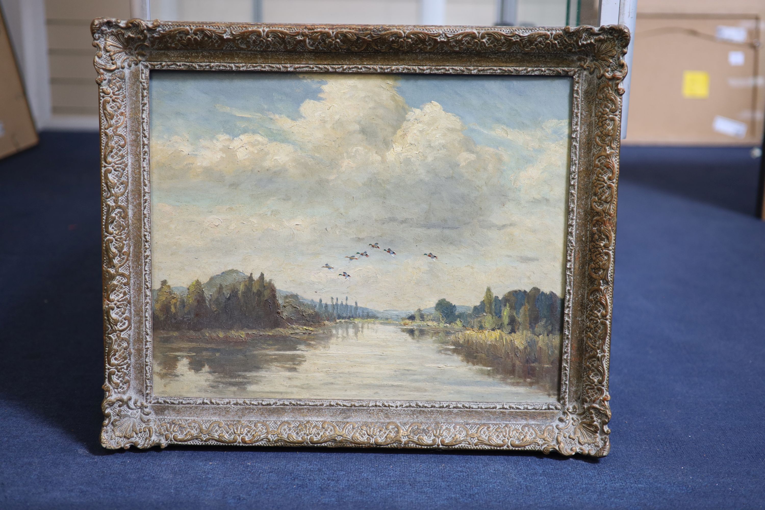 Ian Houston (1934-), Summer Afternoon, Oil on board, 40 x 50cm.